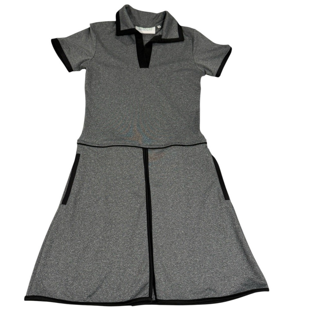 Scratch Seventy Charlotte Golf Mini Dress Women's‎ XS Gray Short Sleeve Athletic